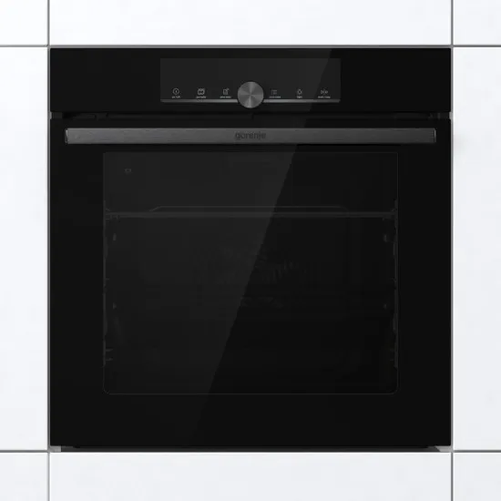 Gorenje BOS6747A01BG beépíthető fekete sütő ExtraSteam gőzfunkció 2 sütősín, 59.5x56.4x59.5 cm