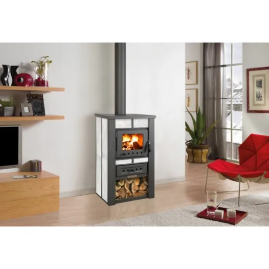 Warnex Alpina fehér csempés kandalló 8kW 50x86x48cm