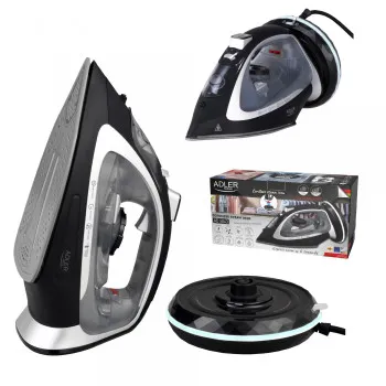 Adler AD5043 vezeték nélküli vasaló, kerámia talp, automata kikapcsolás, anti calc rendszer, öntisztító funkció