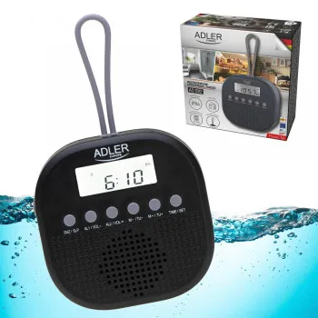 Adler AD1912 univerzális vízálló FM rádió óra funkcióval