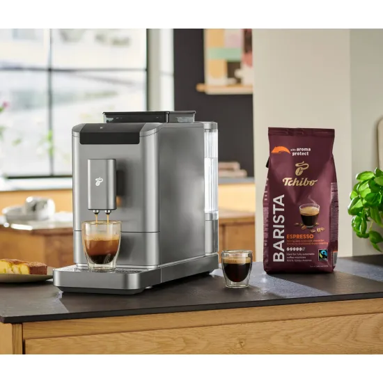 Tchibo Esperto Caffe2 automata kávéfőző, 1.4 L, 1470W, titán szürke 
