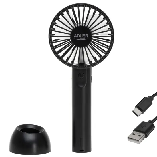 Adler AD 7338 mini USB ventilátor 7cm átmérő, fekete szín 