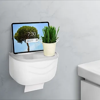 Bewello BW3002 WC papír tartó szekrény fehér 210 x 135 x 135 mm