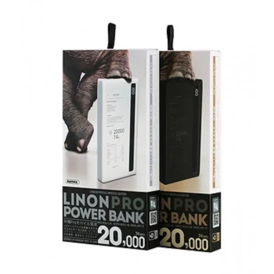 REMAX Power Bank - Linon Pro Power - polimer, 2A kimenet 20000mAh RPP -73 fehér