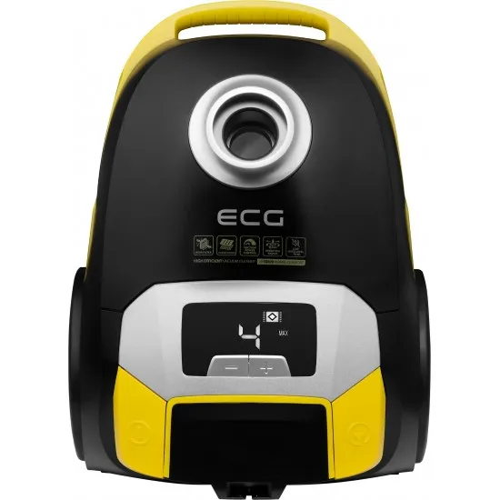 ECG VP S5020 Animal Comfort porzsákos porszívó , 800W, mini turbó fej, fekete/sárga, VPS5020