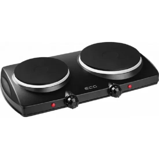 ECG EV2512 Black dupla elektromos főzőlap fekete, rezsó