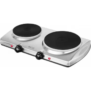 ECG EV2512 S rozsdamentes dupla elektromos főzőlap INOX, rezsó