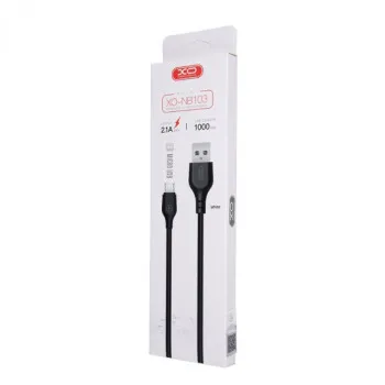 XO NB 103 fehér USB- micro USB kábel 1m, 2,1A 