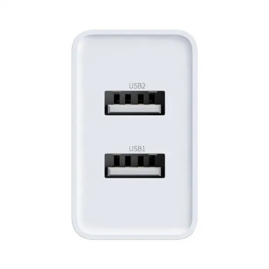 Baseus CCFS-R02 fali töltő 2x USB 2.1A, 10,5 W, fehér