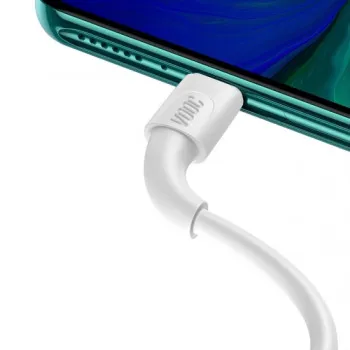 Baseus CATSW-G02 USB/USB-C adat- és töltőkábel, VOOC Quick Charge 3.0 gyorstöltés, 5A, 2m, feh