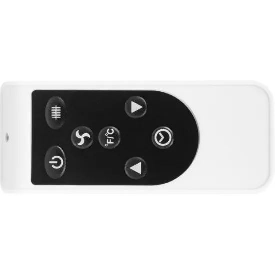 ECG TK 2080 DR Black LCD kijelzős távvezérlős szabadon álló meleg levegős konvektor ventilátorral 750/1250/2000 W