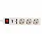 Well EXTS-3S3M-USB/01-WL három férőhelyes földelt kapcsolós elosztó + 2x USB