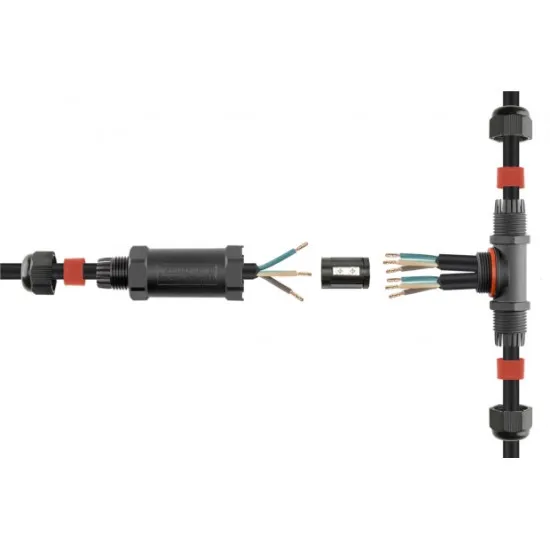 Goobay 81286 Vízálló T-idomú csatlakozó, IP68