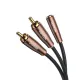 Ugreen 60998, 3,5 mm mini jack (aljzat) - 2xRCA (csatlakozó) aucio kábel 5m barna