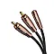 Ugreen 50130, 3,5 mm mini jack (aljzat) - 2xRCA (csatlakozó) aucio kábel 1m barna