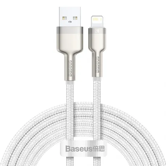 Baseus CALJK-B02 Cafule USB / Lightning kábel 2.4A 2m, fehér