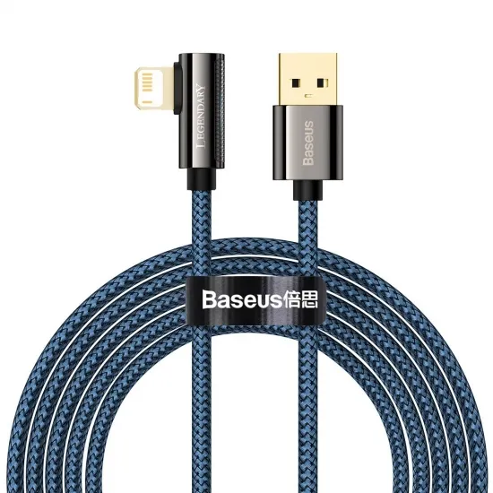 Baseus CACS000103 Legend 90 fokban döntött USB - Lightning kábel 2.4A 2m kék