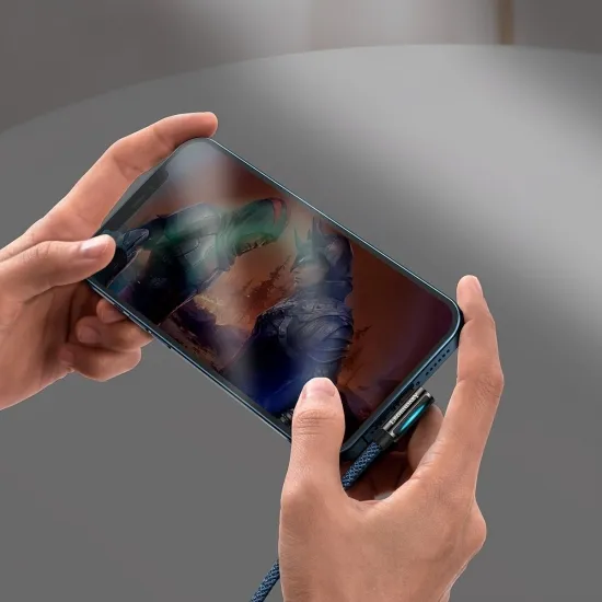 Baseus CACS000103 Legend 90 fokban döntött USB - Lightning kábel 2.4A 2m kék