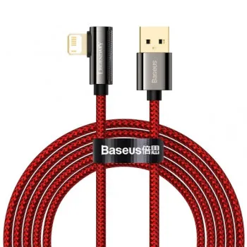 Baseus CACS000109 Legend 90 fokban döntött USB - Lightning kábel 2.4A 2m piros