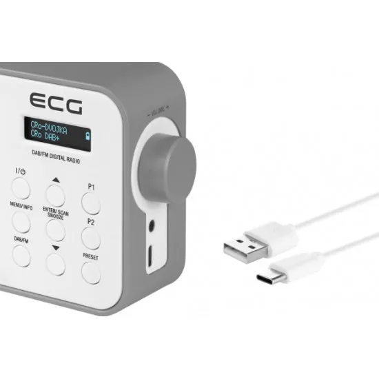 ECG RD110 DAB White DAB+/FM rádió RD 110 fehér
