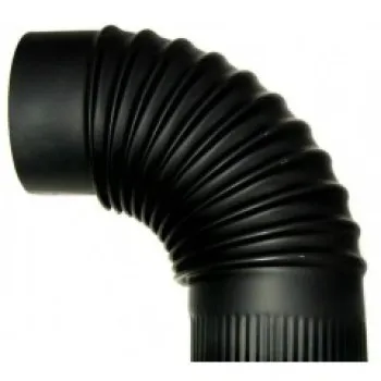 Könyökcső 120mm fekete 0,5mm 90°