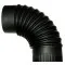 Könyökcső 120mm fekete 0,5mm 90°
