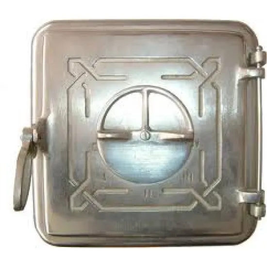 Cserépkályha tüzelőajtó nikkelezett