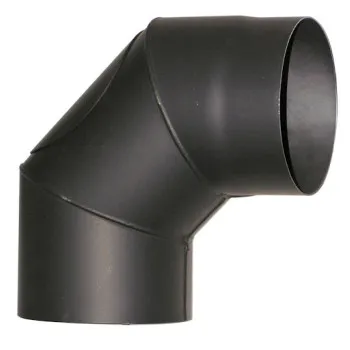 Füstcső könyök 200mm/90°, 2mm vastag tisztítónyílással