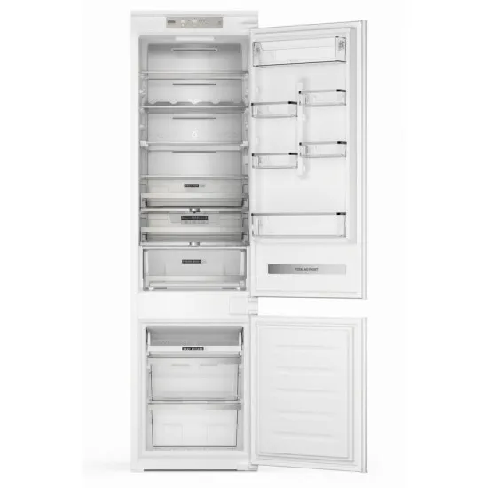 Whirlpool WHC20 T593 P Total No Frost beépíthető kombinált alulfagyasztós hűtőszekrény, 212/68L, 54x55x194 cm 