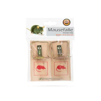 Egérfogó fából készült 2db, 100X45mm, egércsapda