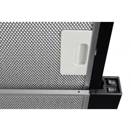 SLX ST 60 B/2 beépíthető fekete teleszkópos konyhai elszívó