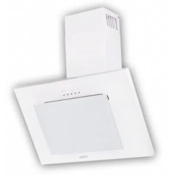 MPM MPM-60-OV-10 fehér döntött konyhai elszívó ház fehér üveg panel