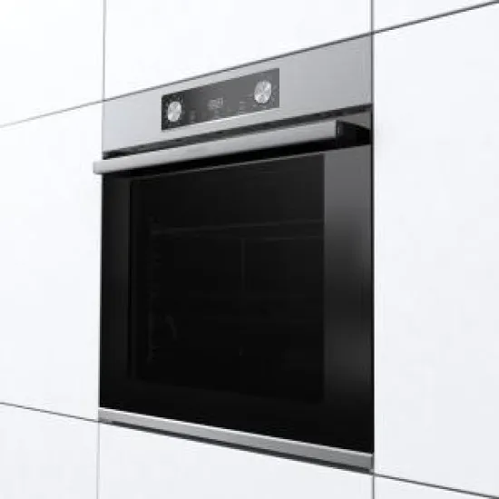 Gorenje BPS6737E14X beépíthető pirolitikus öntisztító sütő ExtraSteam gőzfunkcióval, 77L, 59.5x56.4x59.5 cm
