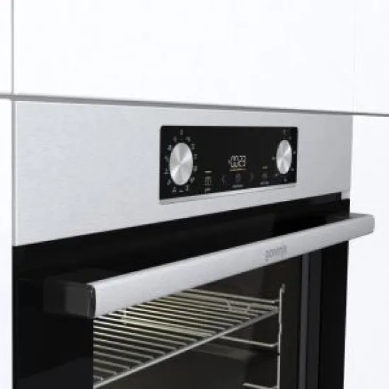 Gorenje BPS6737E14X beépíthető pirolitikus öntisztító sütő ExtraSteam gőzfunkcióval, 77L, 59.5x56.4x59.5 cm
