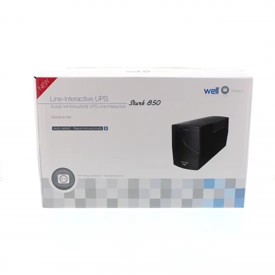 Well UPS-LINT-STARK850-WL 850VA szünetmentes tápegység
