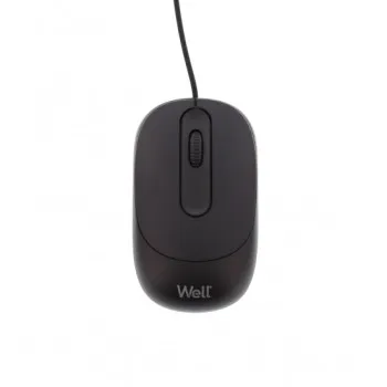 Well MOUSE-USB-MU001BK-WL, Vezetékes Optikai egér