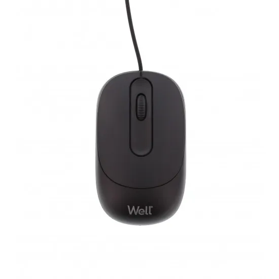 Well MOUSE-USB-MU001BK-WL, Vezetékes Optikai egér
