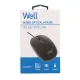 Well MOUSE-USB-MU001BK-WL, Vezetékes Optikai egér