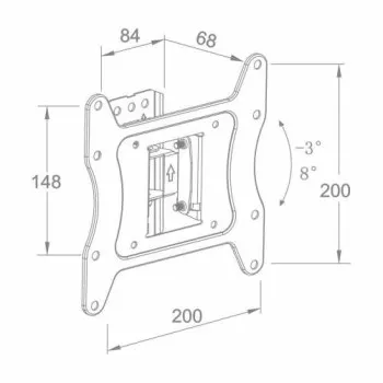 Well dönthető Fali konzol 13"-43" 33-109 cm TVS-LCD-TLA43-WL, VESA 100 x 100, 200 x 200
