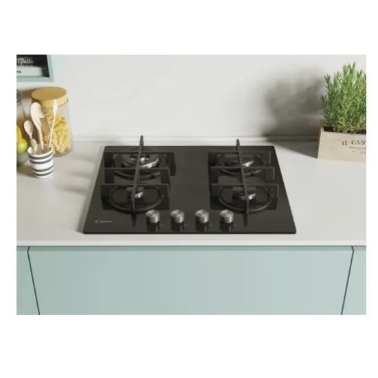 Candy CVG6BR4WPB fekete beépíthető gázfőzőlap