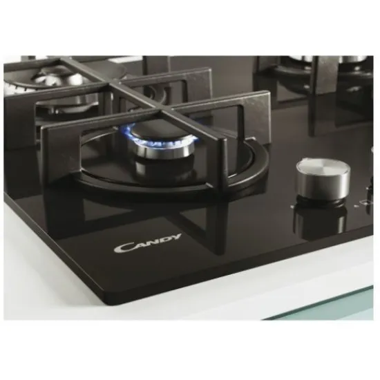 Candy CVG6BR4WPB fekete beépíthető gázfőzőlap
