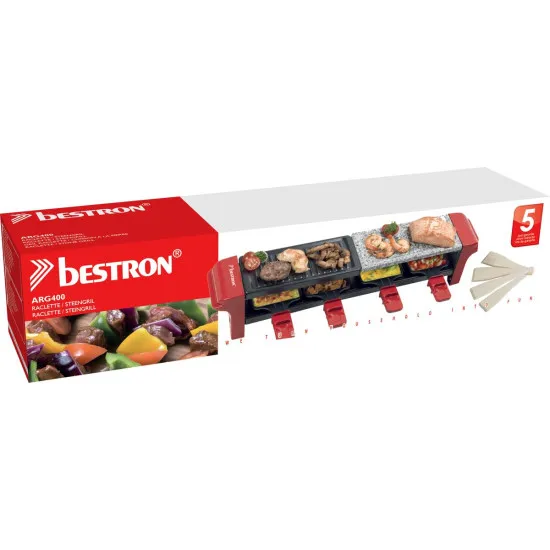 BESTRON ARG400 RACLETTE GRILL Gourmet készlet - 4 személyes