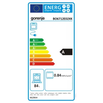 Gorenje BO6712E02XK beépíthető inox sütő, 84L, 59.5x56.4x59.5 cm, inox szín 