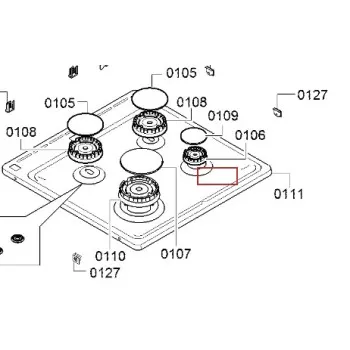 Bosch égőfedél normál 0105