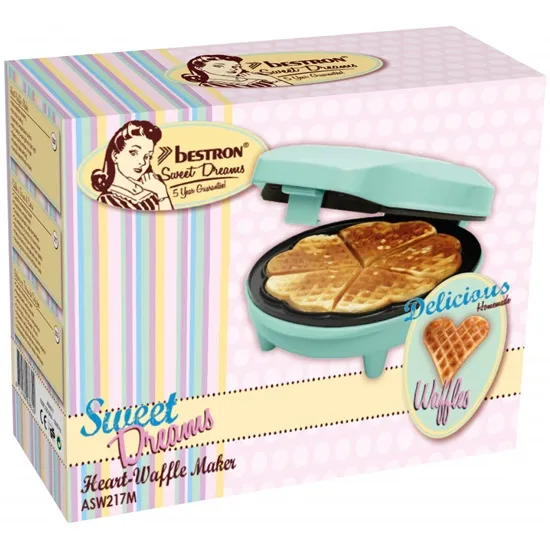 Bestron ASW217M gofrisütő menta zöld