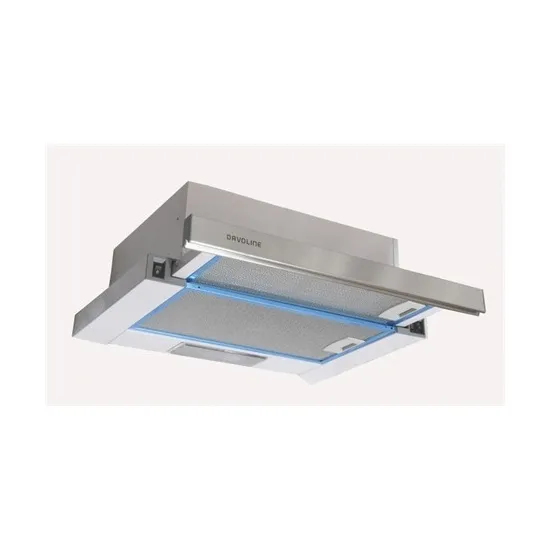 Davoline ECO WHITE IX 60 D beépíthető kihúzható 60cm inox/ fehér konyhai elszívó
