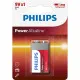 Philips 6LR61P1B /10 9 V Power Alkaline 9V elem