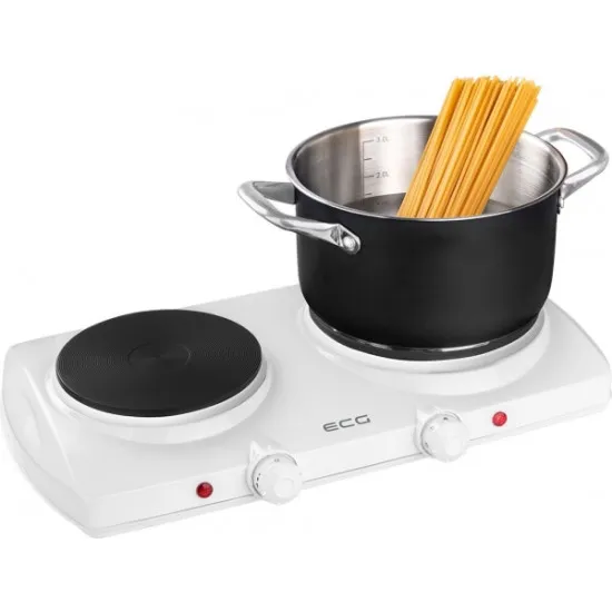 ECG EV2512 White dupla elektromos főzőlap fehér, rezsó