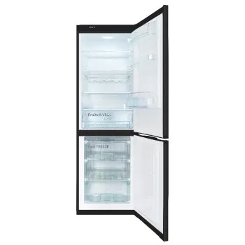Snaigé RF56SM-S5JJ2FO fekete alulfagyasztós kombinált hűtőszekrény 185x60x65cm