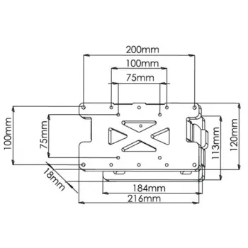 Stell SHO1027 LED fali tartó, konzol 13"-30", ezüst 
